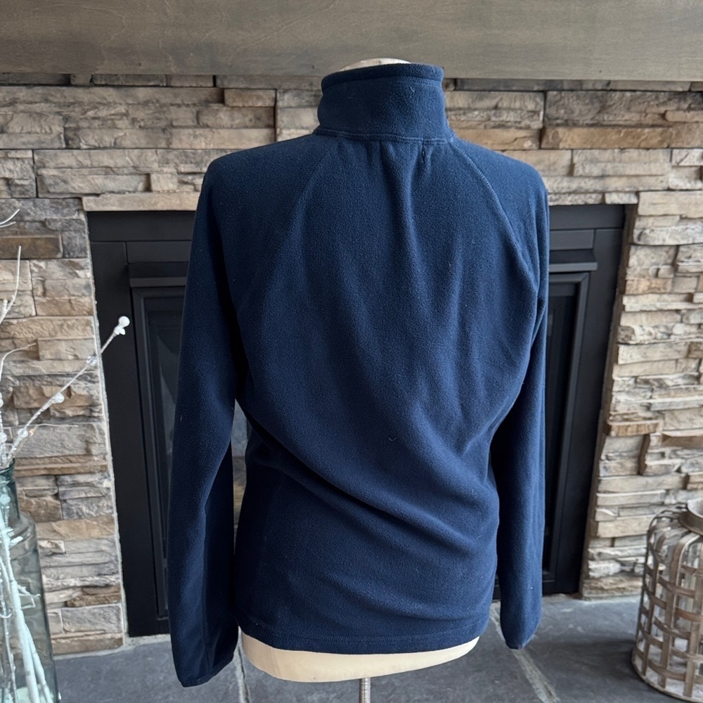 Vineyard Vines Women's Navy Fleece Turtleneck Sweater - Picture 6 of 9